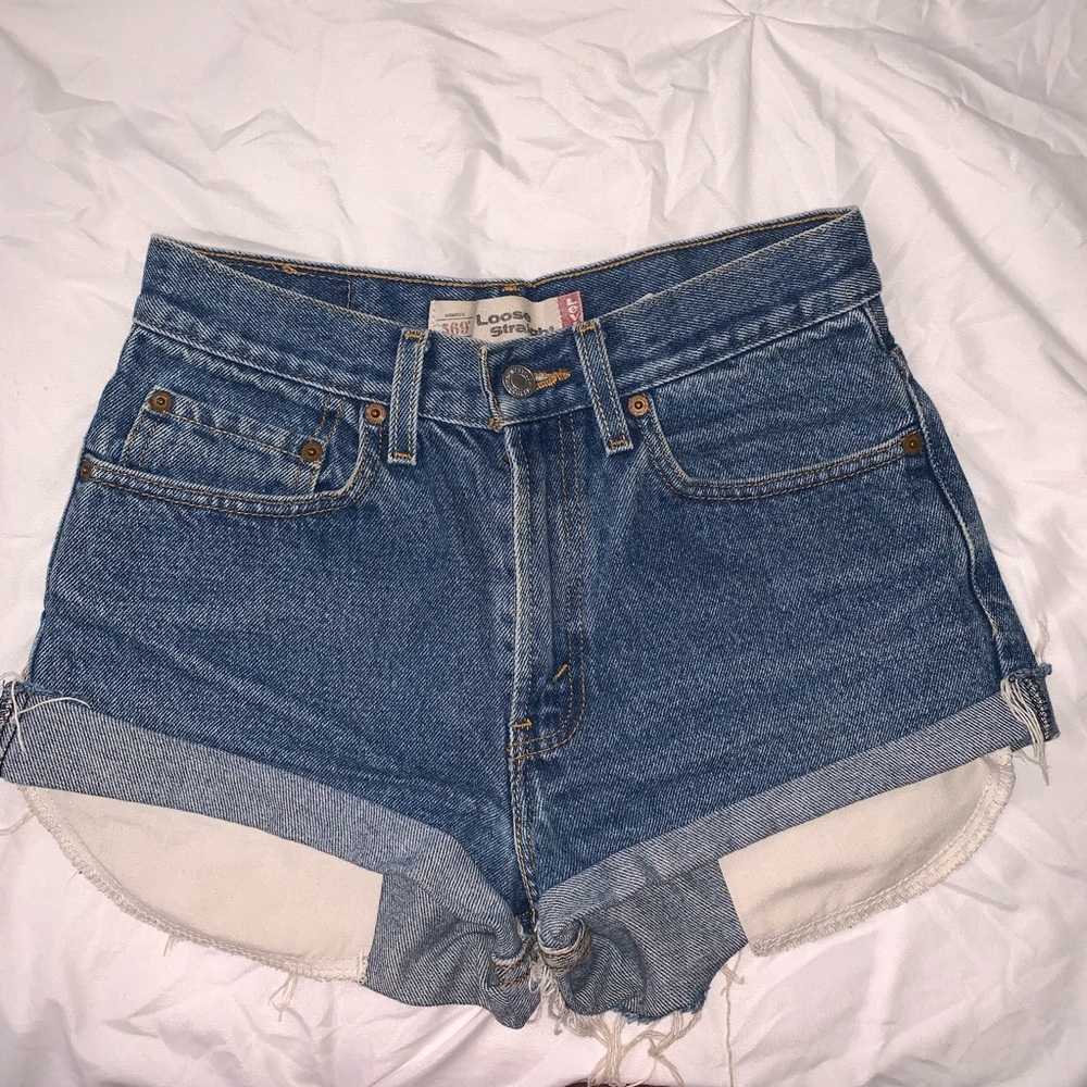 Levi’s High Waisted Distressed Shorts